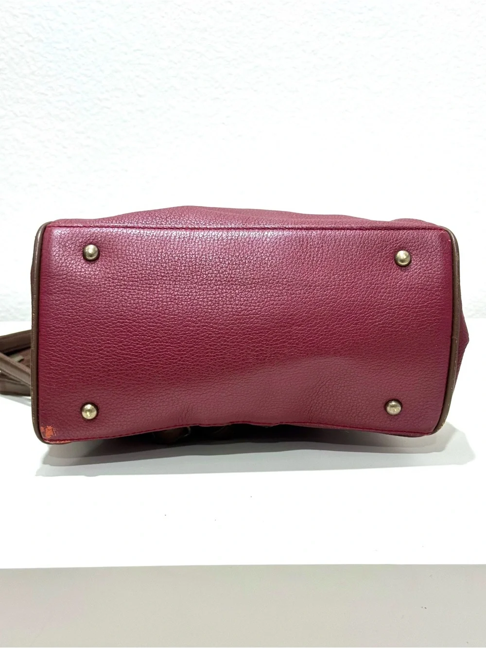 Vintage 90s Y2K Albero red pebbled leather  convertible backpack sling bag